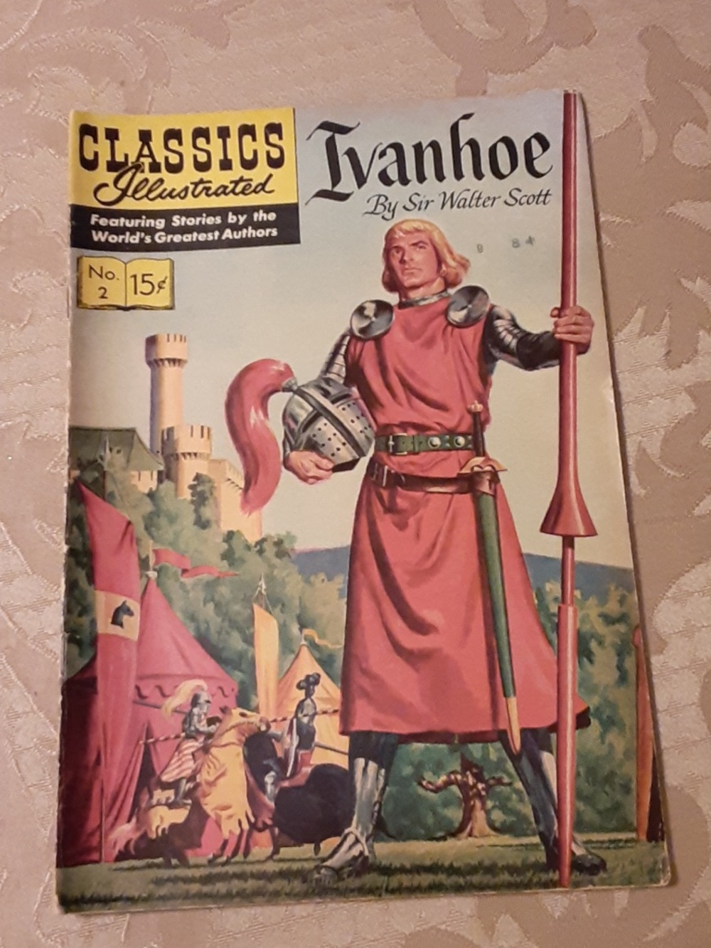 Classic Illustrated No. 2 Ivanhoe By Sir Walter Scott (1959 Reprint, HRN 153)